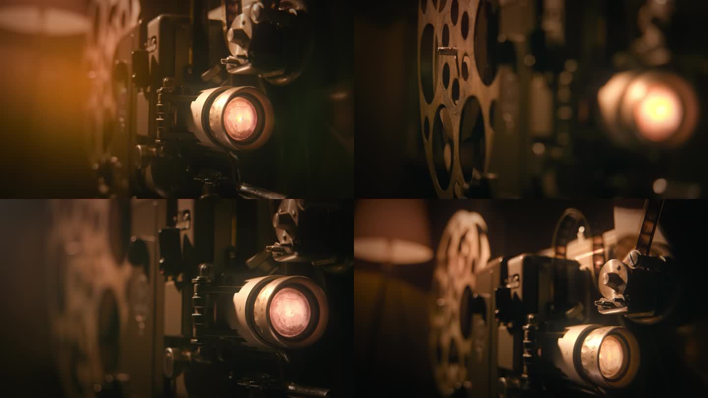 老式电影放映机胶片电影机