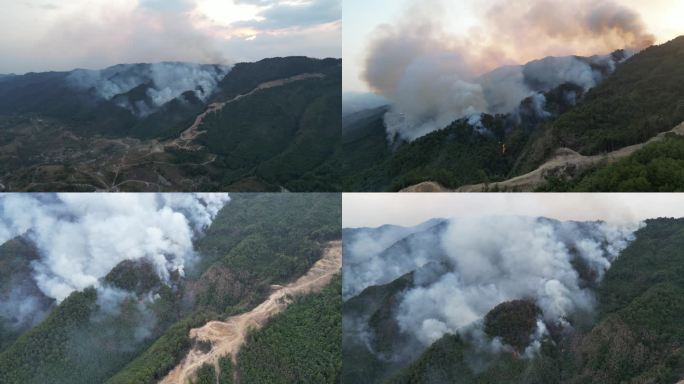 【合集】重庆北碚缙云山山火航拍