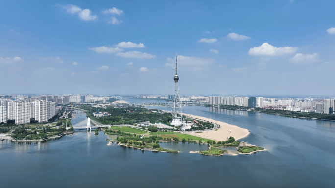 临沂城市风景航拍4k