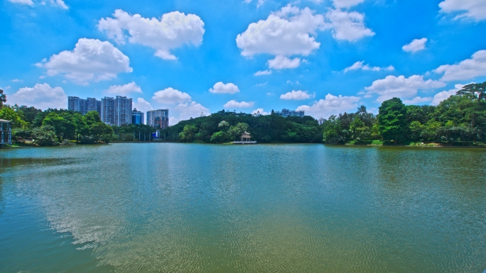 广州天河公园 天河湖 美景