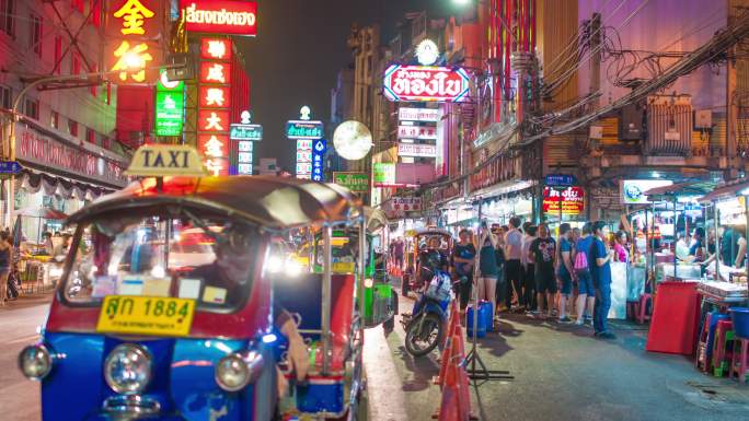 泰国曼谷唐人街悠闲生活旅游经济