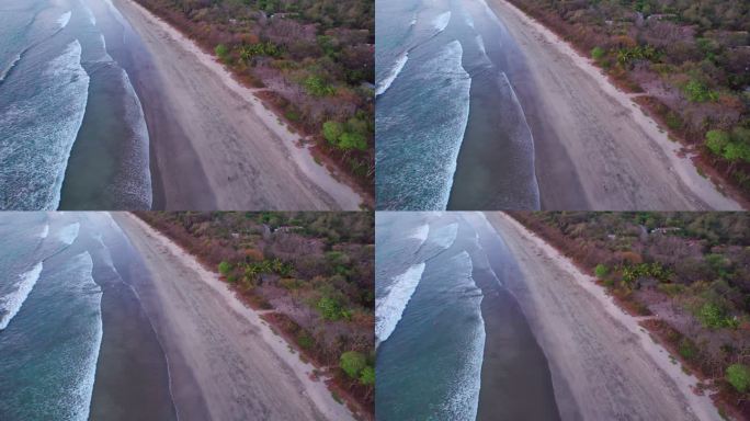 哥斯达黎加塔马林多附近Playa Grande的无人机视图