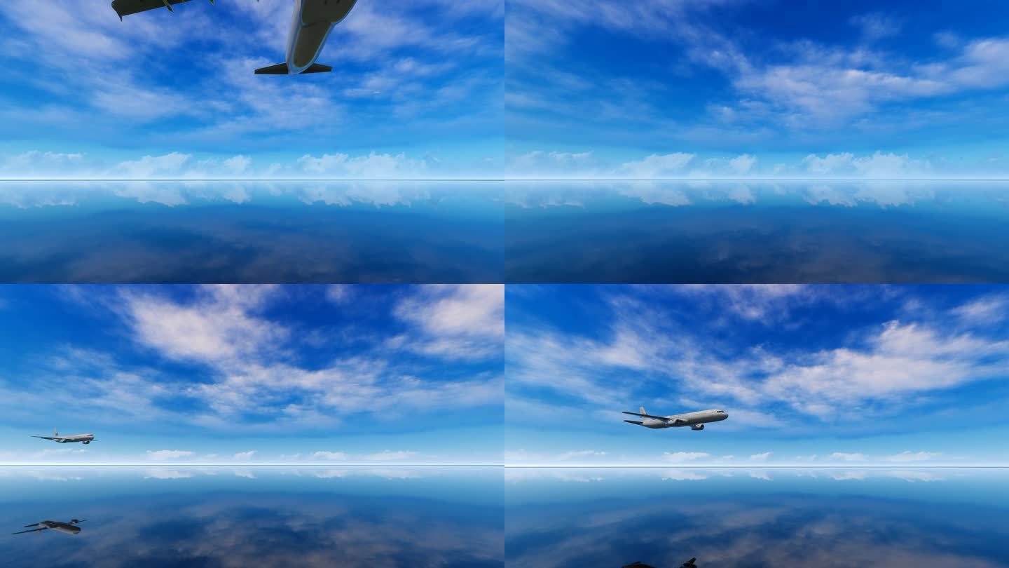 4k飞机 穿过云层
