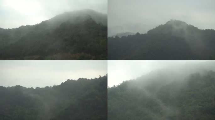 雨天山中云雾