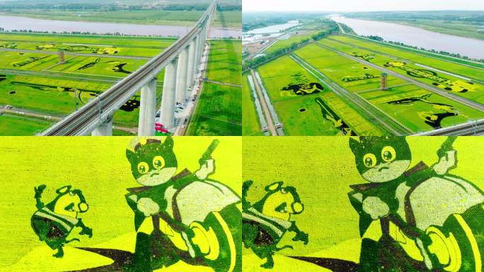 稻田风格旅游5K 动车组经过大桥