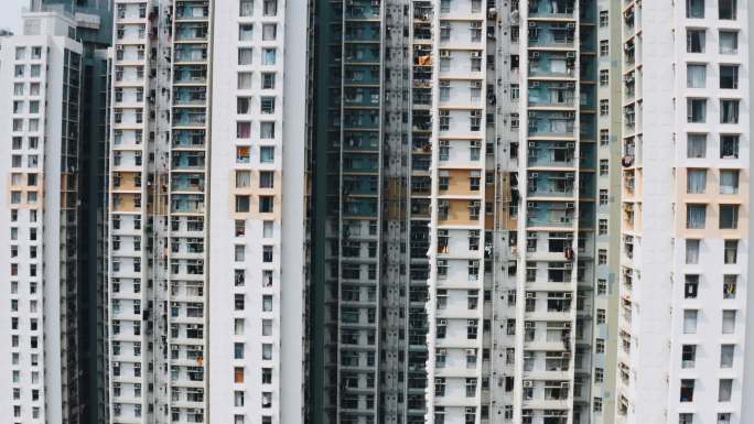 香港高密度居住环境挤环境楼宇间距