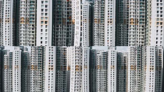 香港高密度居住环境挤环境楼宇间距