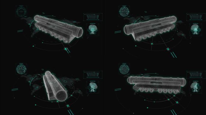 HUD科技界面东风洲际弹道导弹素材