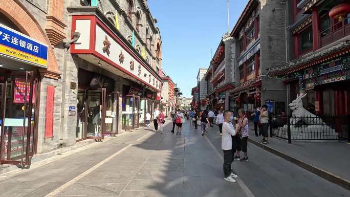 北京前门大栅栏街道大范围移动延时