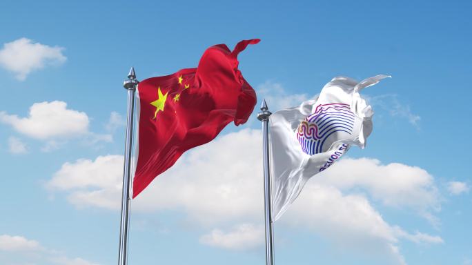 中国- 亚运会会旗 旗帜 logo
