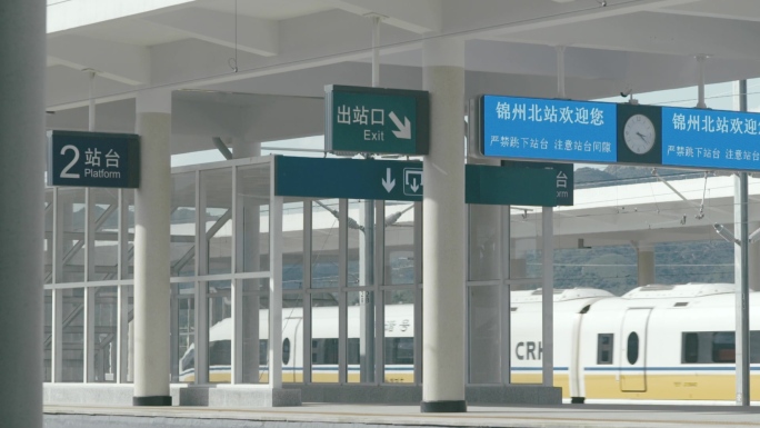 锦州北站外景、候车室、站台、高铁、旅客