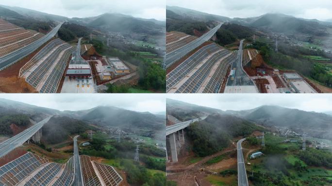 施工中的云南宁永高速公路战河收费视频站