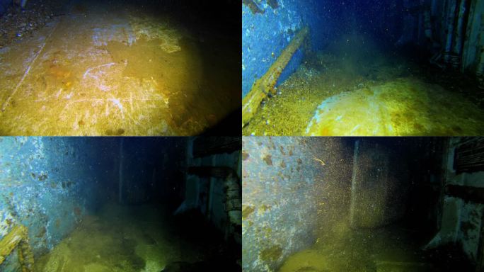探索红海著名的潜水点。塞勒姆快船残骸内部