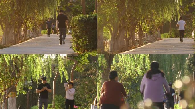 宜居城市宜居生态公园健身公园跑步慢跑跑步