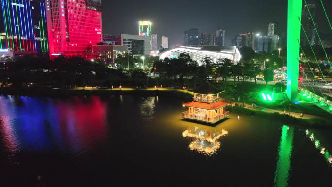 南沙 蕉门公园 蕉门河 蕉门桥 夜景