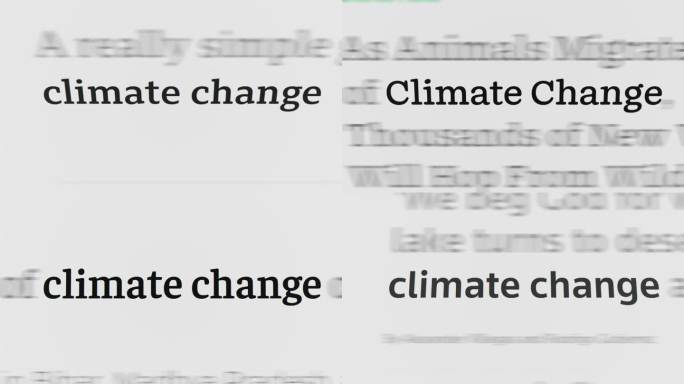 文章和文本中的气候变化