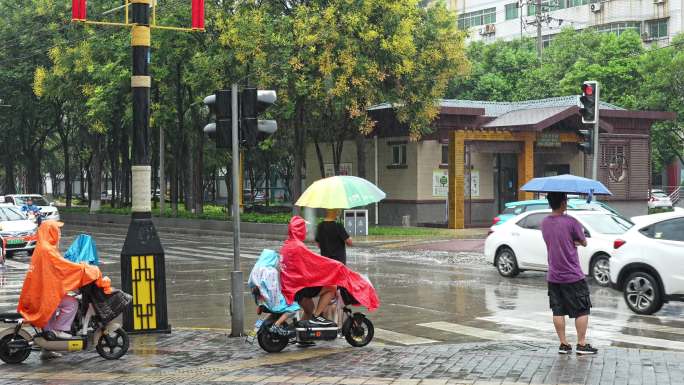 雨天城市素材