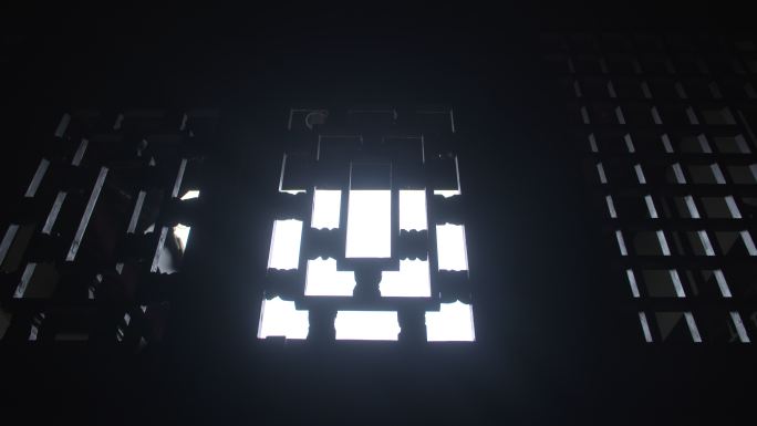中式建筑 木窗 木门 镂空