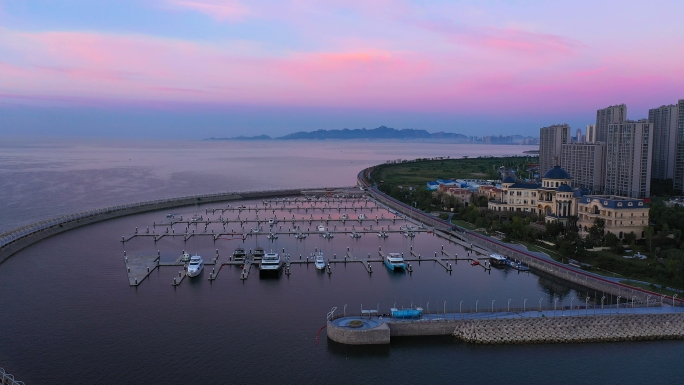 青岛海岸线航拍素材集锦 星辰大海 朝霞