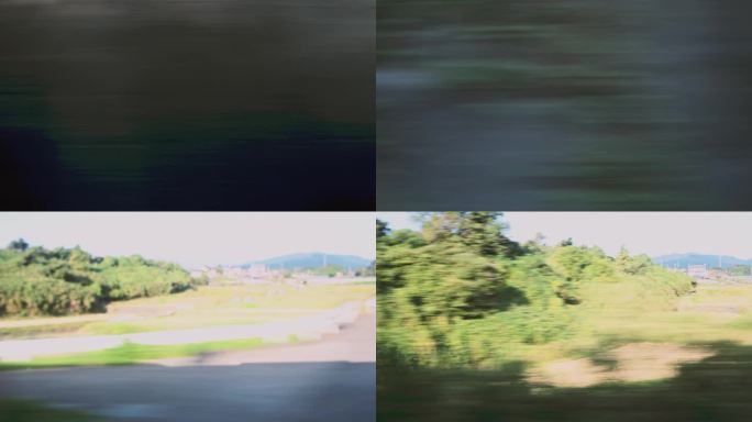 在熊本市运行的日本列车窗口拍摄的4K镜头