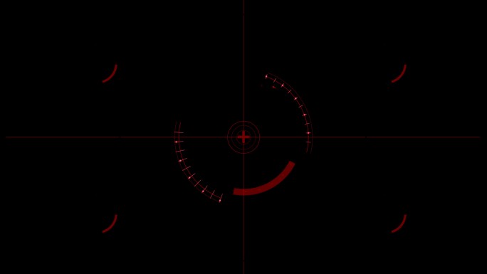 4K未来主义Hud动画-红色和黑色