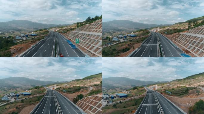 高速公路建设视频山区高速公路混凝土厂