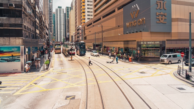有轨电车移动导致香港市区城市景观过度退化