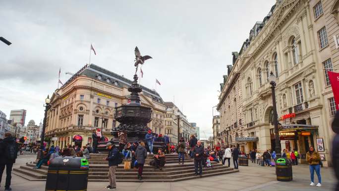 英国伦敦牛津和摄政街皮卡迪利广场（Piccadilly Circus Oxford&Regent s