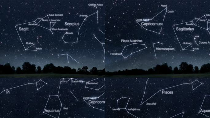 夜空与星座森林通信地图