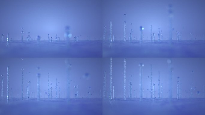 水柱 水流 气泡 水分子缓慢上升三维动画