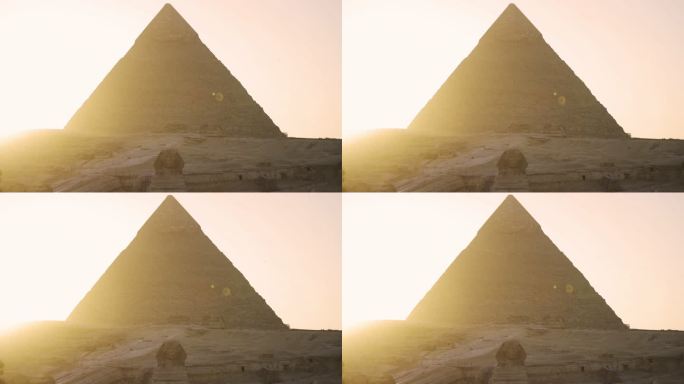 蓝天上的埃及吉萨古金字塔