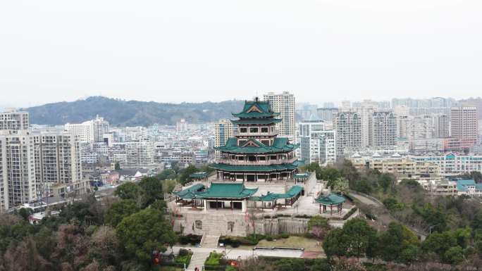 浙江台州温岭市东辉阁-航拍-LUT还原