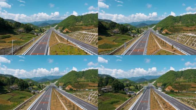 高速公路视频准备通车的云南山区高速公路