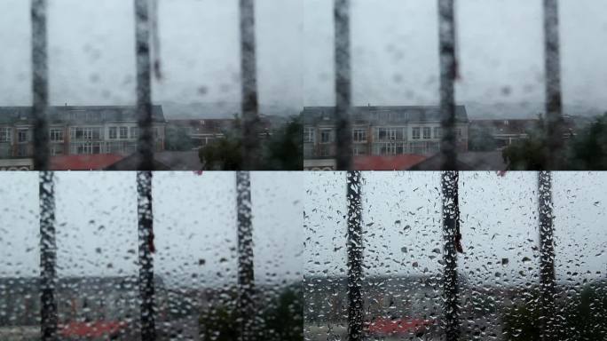 玻璃窗上的雨滴