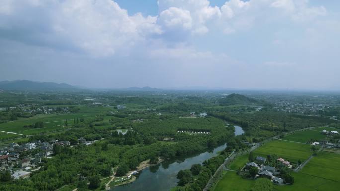 航拍乡村田野