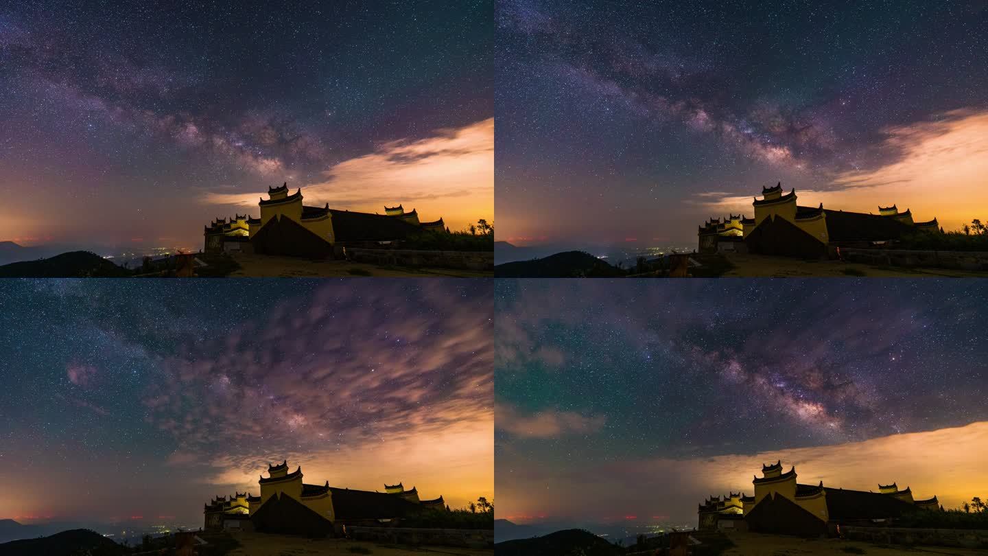 红安天台寺银河风光