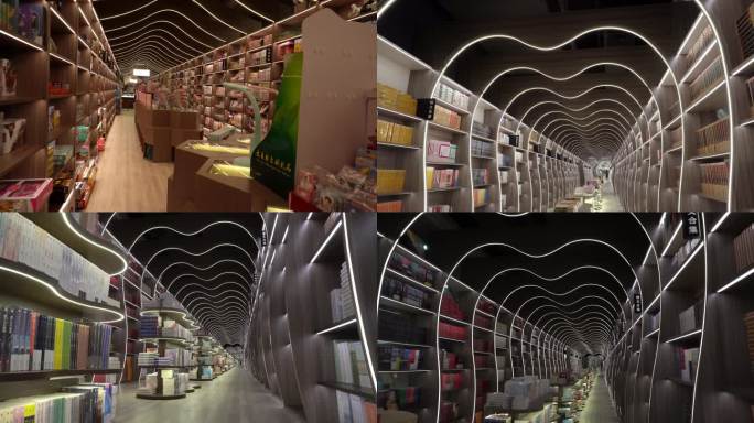 书店科技感设计空间空镜头片头片尾书