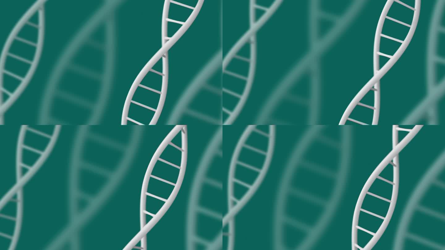 绿色背景上的DNA
