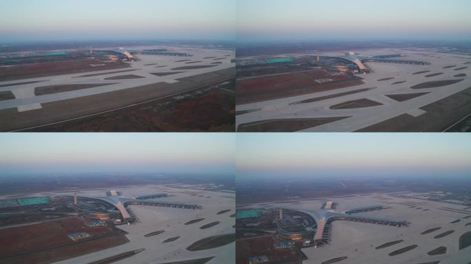 实拍青岛胶东国际机场航拍视频