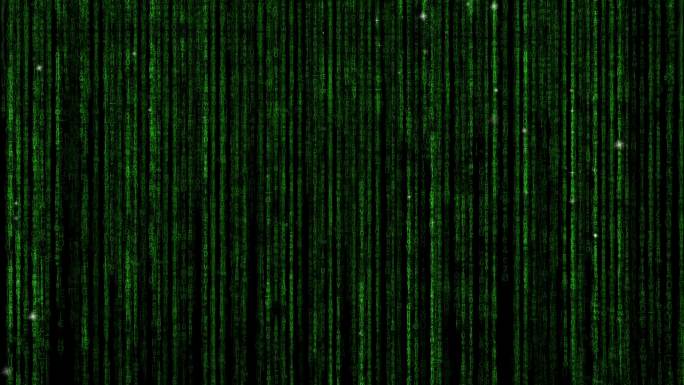 网络黑客病毒绿色符号数字字幕字符流淌背景