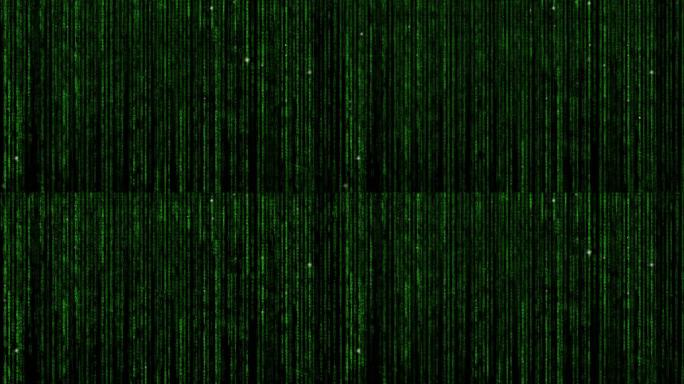 网络黑客病毒绿色符号数字字幕字符流淌背景