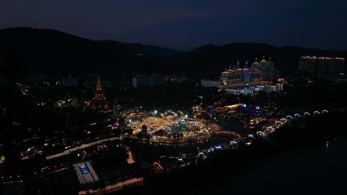 云南西双版纳 星光夜市 景洪 夜景