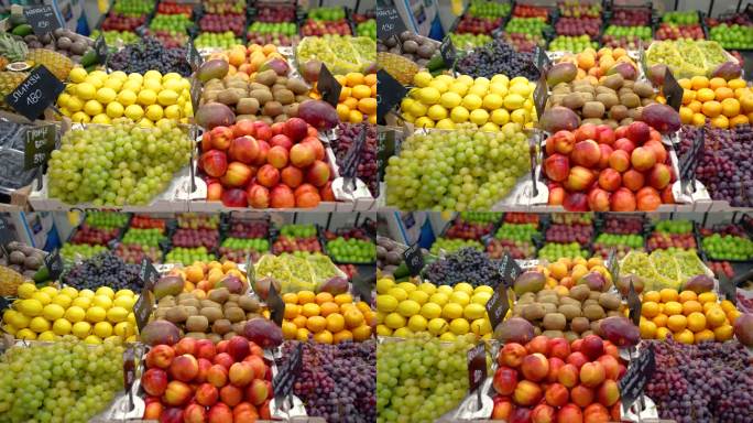 农贸市场的新鲜和有机水果