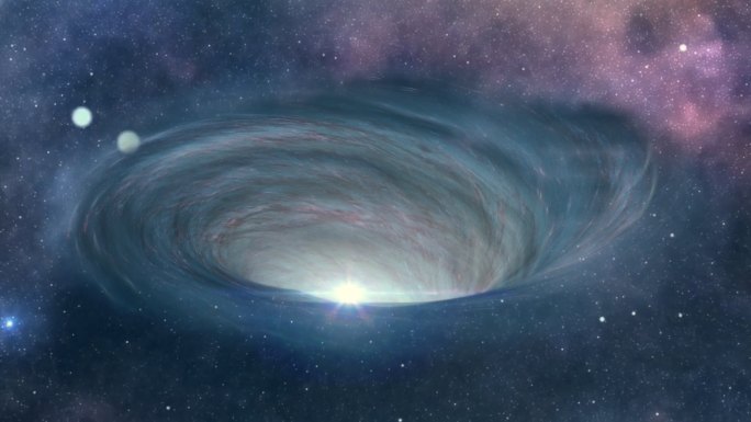 宇宙太空黑洞旋转星光粒子