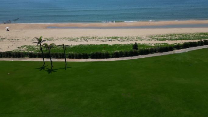 海岸线 高尔夫练习场 海边沙滩
