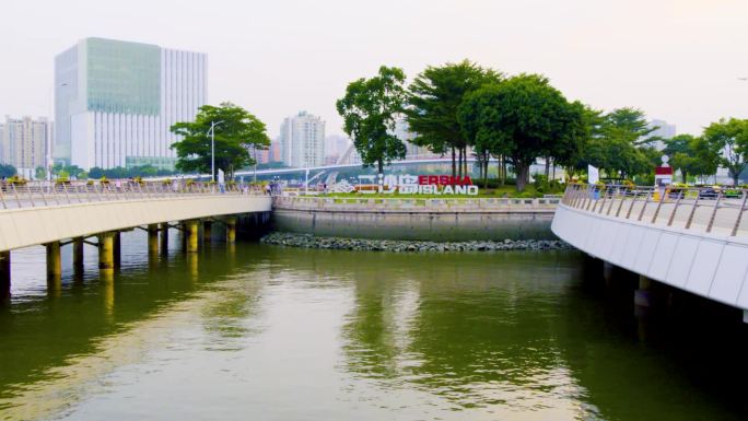 二沙岛空镜 海心沙 珠江新城