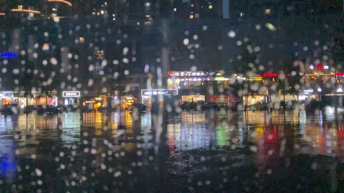 城市夜雨9慢镜头（1080P）