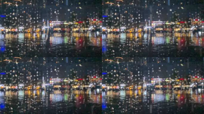 城市夜雨9慢镜头（1080P）