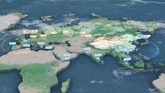 原创区位分析中国地图世界地图AE模板