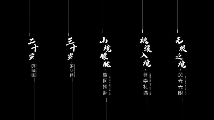 毛笔字逼格大字幕